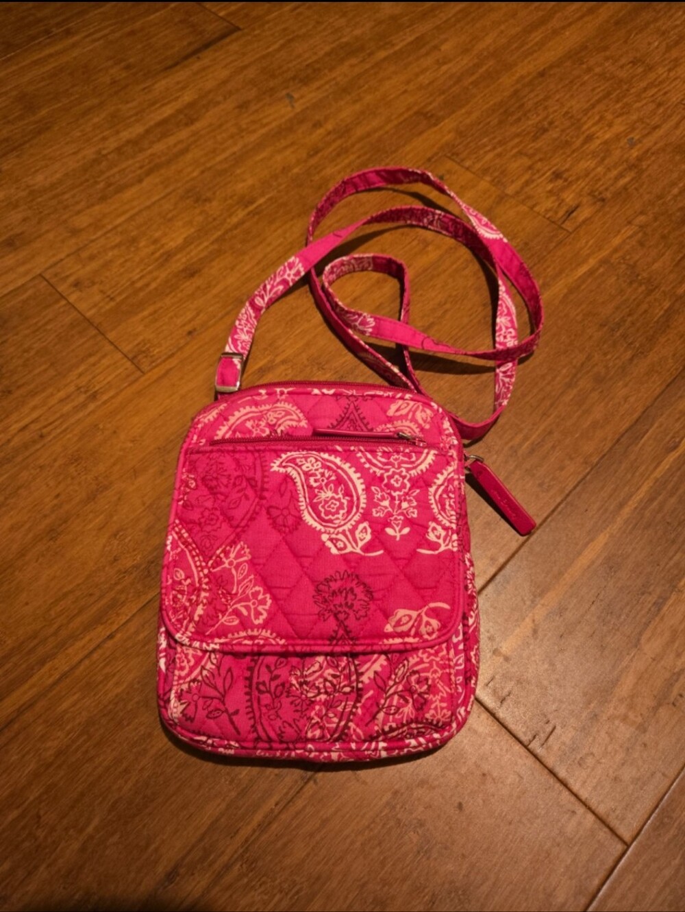 Vera Bradley Small Hipster Crossbody Pink Paisley